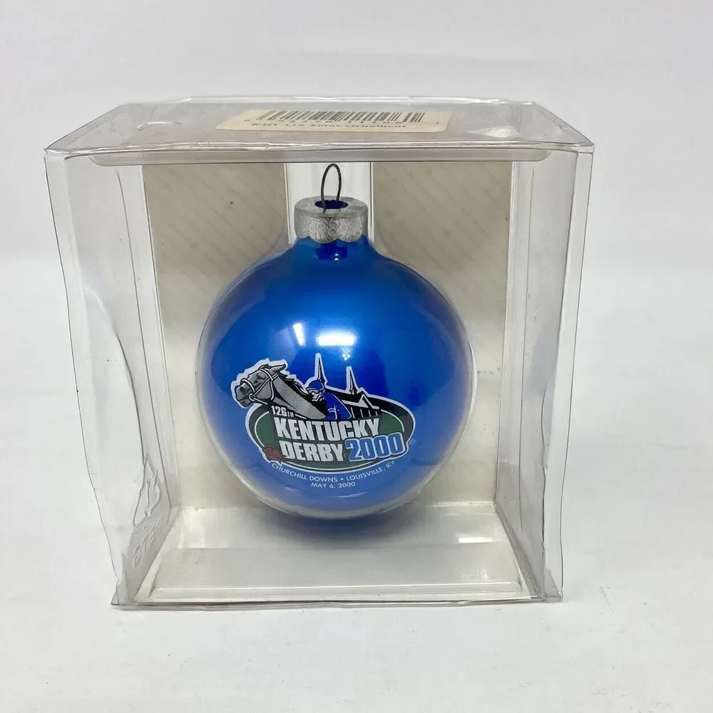 Vintage 2000 Kentucky‎ Derby 126th Holiday Christmas Ornament Glass NEW